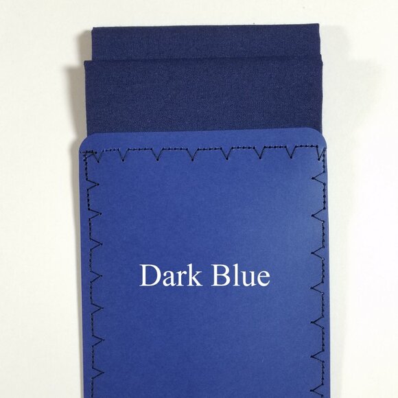 NEW Dark Blue 100% Cotton Pre-Folded Pocket Square Handkerchief Insert - Picture 3 of 7